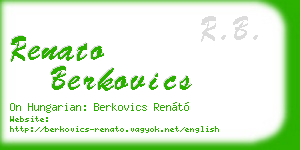 renato berkovics business card